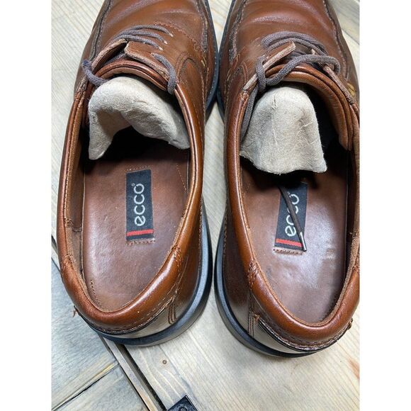 ECCO Men’s Brown Leather Lace Up Oxford Dress Shoes EU 44 US 10/10.5 main image 6